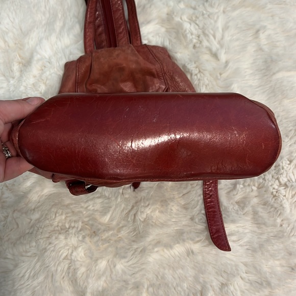 VTG 90’S HOBO BACKPACK LEATHER - Picture 5 of 16